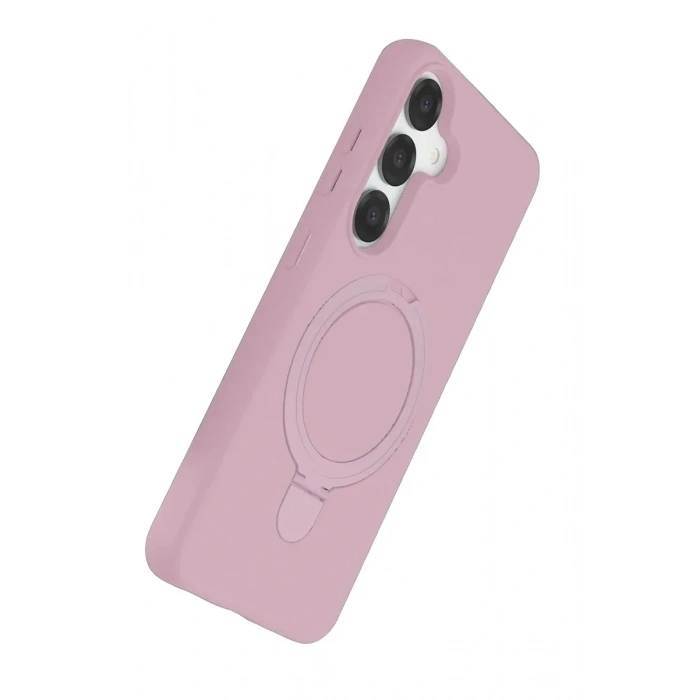 Mey İthalat®  Samsung Galaxy S25 Regal Magsafe Standlı Kapak - Açık Pembe