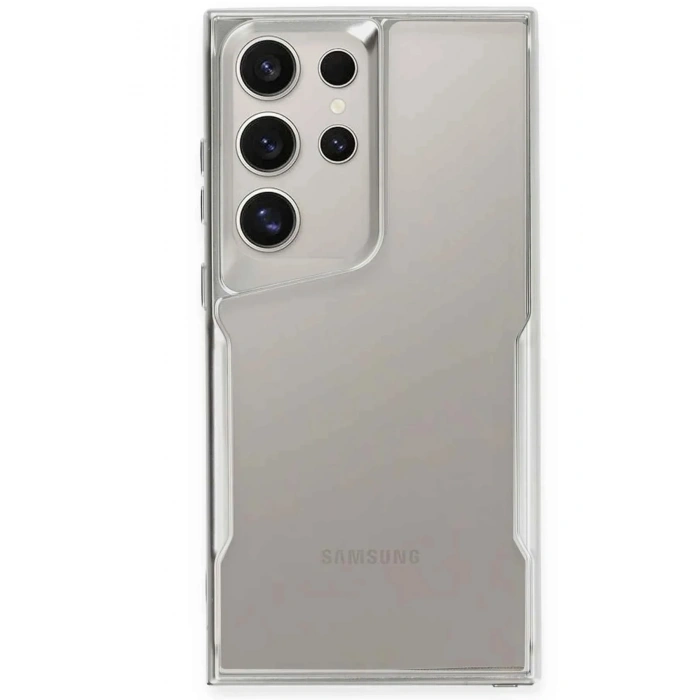 Mey İthalat®  Samsung Galaxy S25 Ultra Kılıf Boyi Silikon Kapak - Gümüş