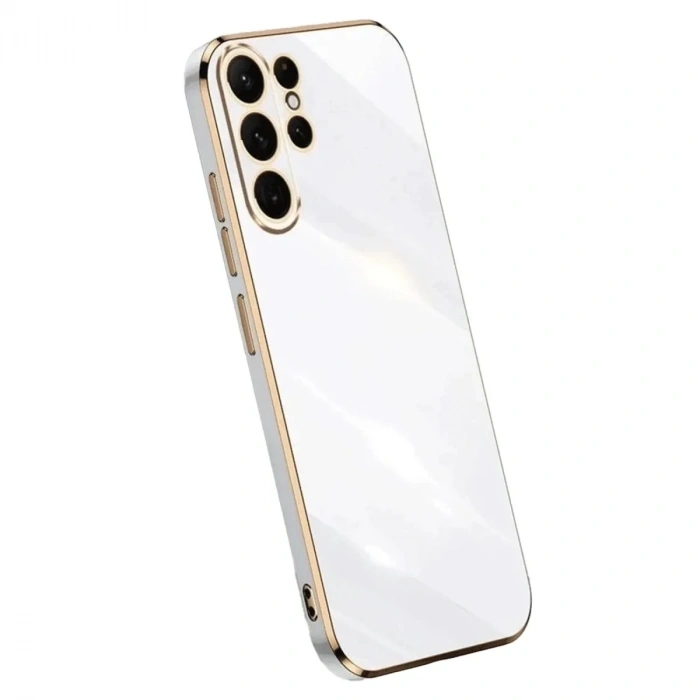 Mey İthalat®  Samsung Galaxy S25 Ultra Kılıf Volet Silikon - Beyaz
