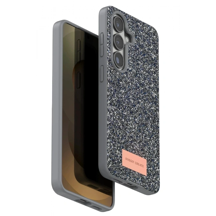 Mey İthalat®  Samsung Galaxy S26 Plus Bright Simli Kapak - Gümüş