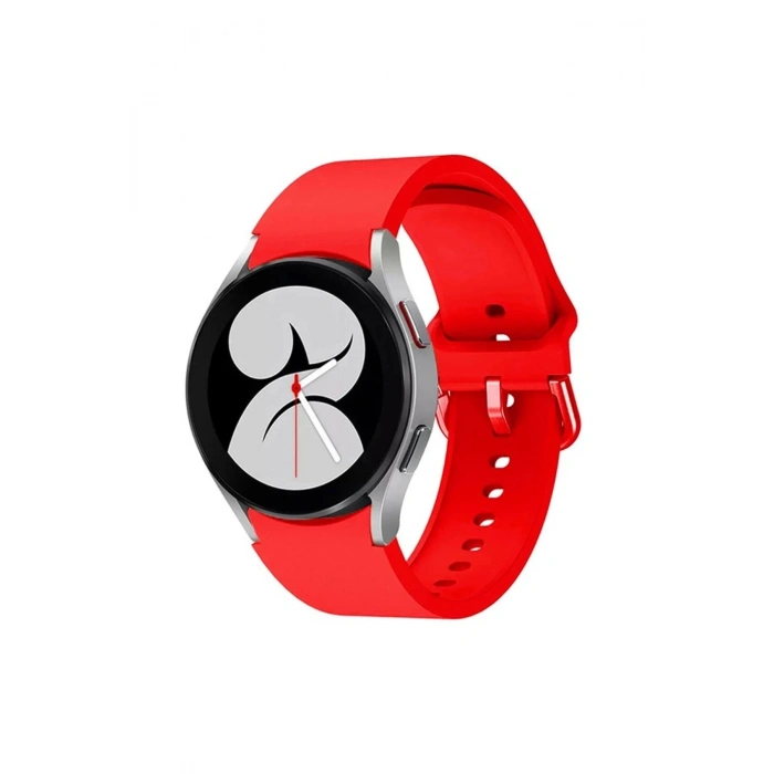 Mey İthalat®  Samsung Galaxy Watch 4 Klasik Kordon - Kırmızı