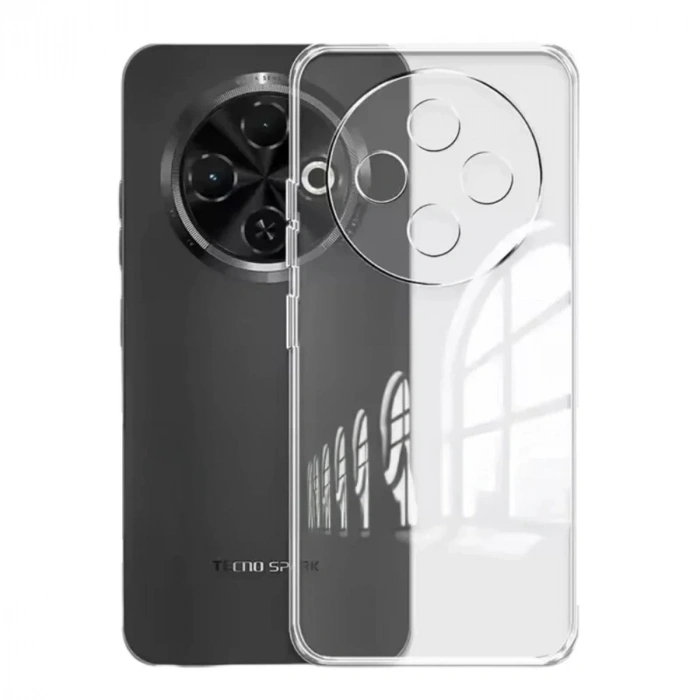Mey İthalat®  Tecno Spark 30C Kılıf Lüx Şeffaf Silikon