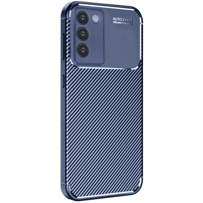 Mey İthalat®  Vivo V30 Lite 4G Kılıf Auto Focus Karbon Kapak - Lacivert