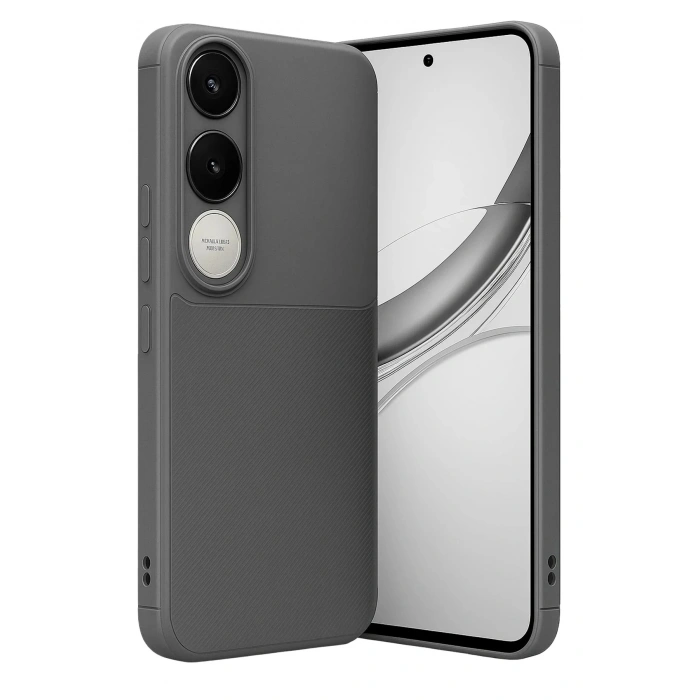 Mey İthalat®  Vivo V50 Lite 4G Auto Focus Karbon Kapak - Gri