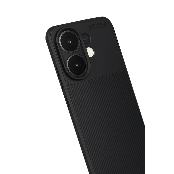 Mey İthalat®  Vivo V60 5G Auto Focus Karbon Kapak - Siyah