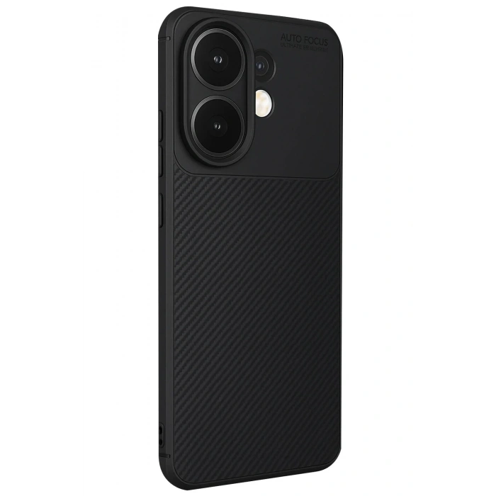 Mey İthalat®  Vivo V60 5G Auto Focus Karbon Kapak - Siyah