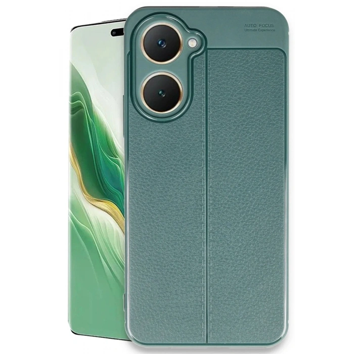 Mey İthalat®  Vivo Y18 Kılıf Auto Focus Kapak - Koyu Yeşil