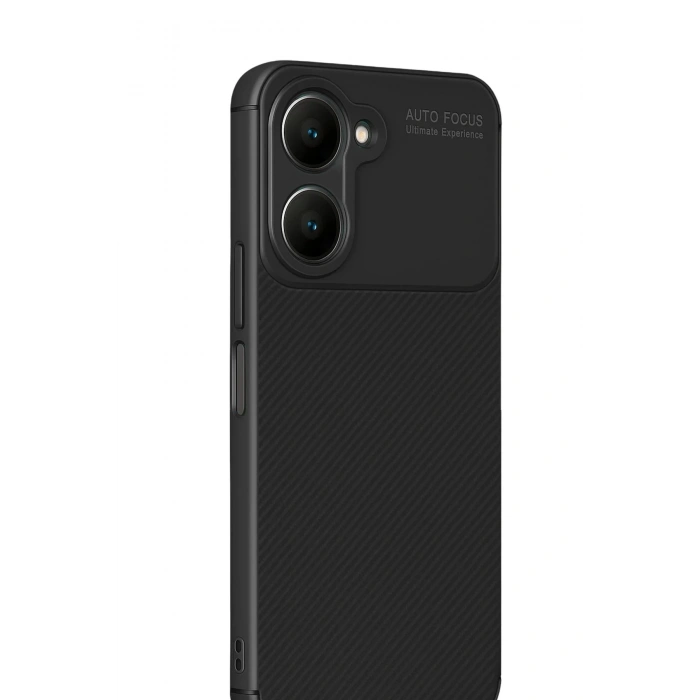Mey İthalat®  Vivo Y18 Kılıf Auto Focus Karbon Kapak - Siyah