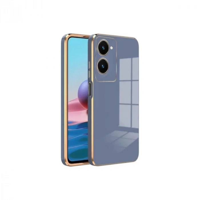 Mey İthalat®  Vivo Y18 Kılıf Volet Silikon - Mavi