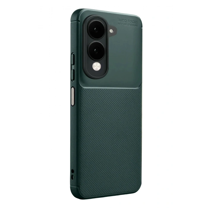 Mey İthalat®  Vivo Y29S Auto Focus Karbon Kapak - Koyu Yeşil