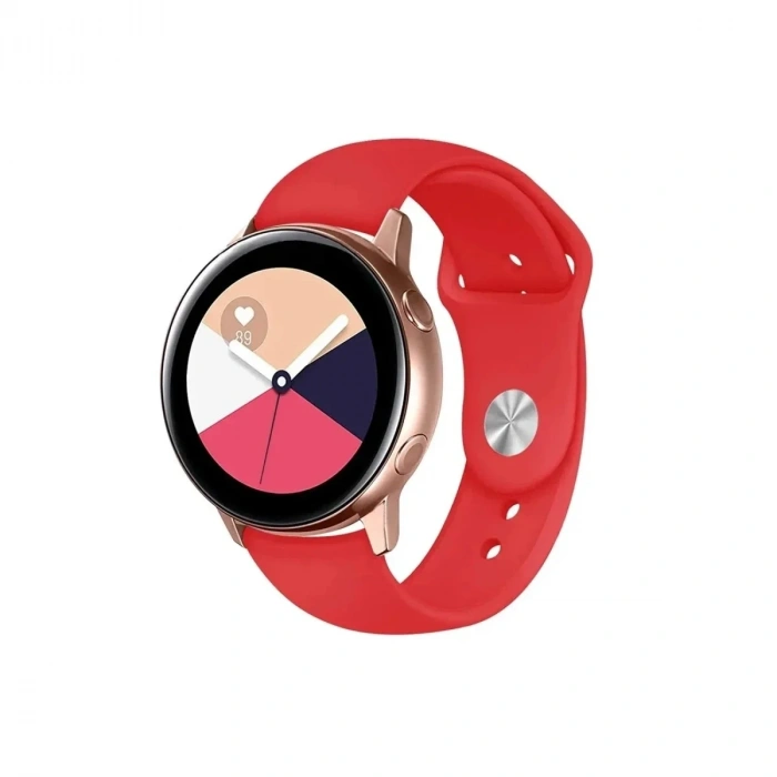 Mey İthalat®  Watch 20mm Klasik Kordon - Kırmızı