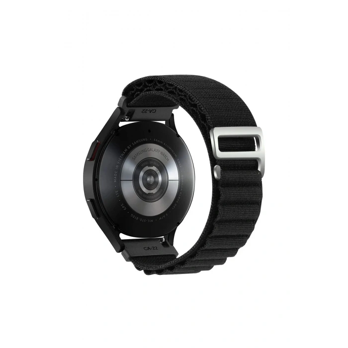 Mey İthalat®  Watch 20mm KR410 Kumaş Kordon - Siyah