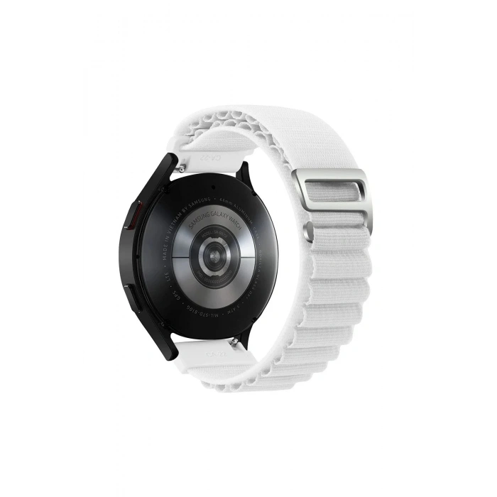 Mey İthalat®  Watch 22mm KR410 Kumaş Kordon - Beyaz