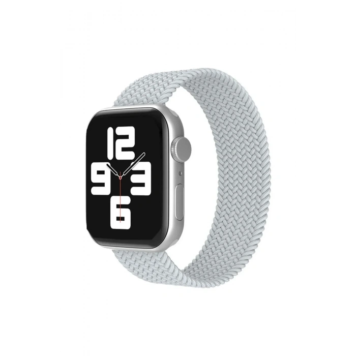 Mey İthalat®   Watch 38mm Ayarlı Solo Silikon Kordon - Beyaz
