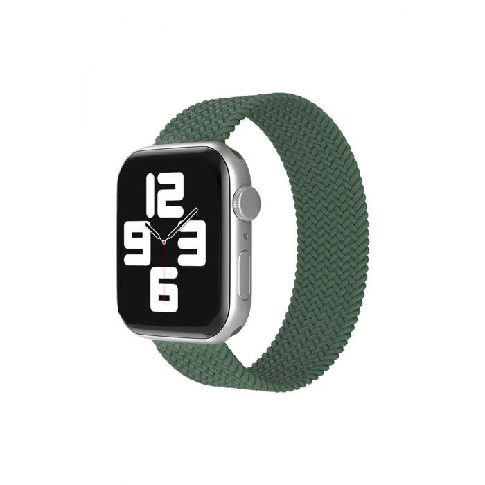 Mey İthalat®   Watch 38mm Ayarlı Solo Silikon Kordon - Haki Yeşil