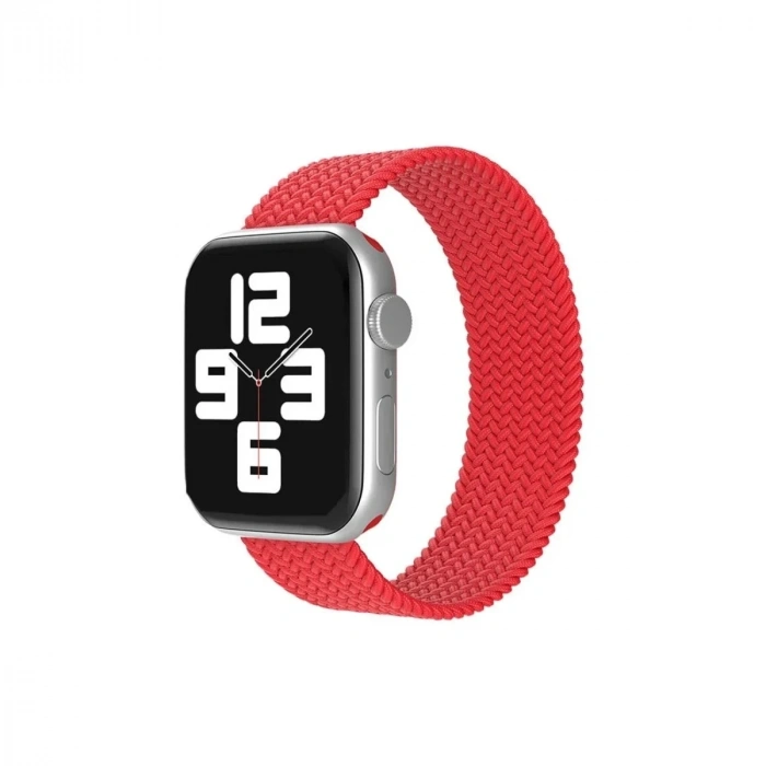 Mey İthalat®   Watch 38mm Ayarlı Solo Silikon Kordon - Kırmızı