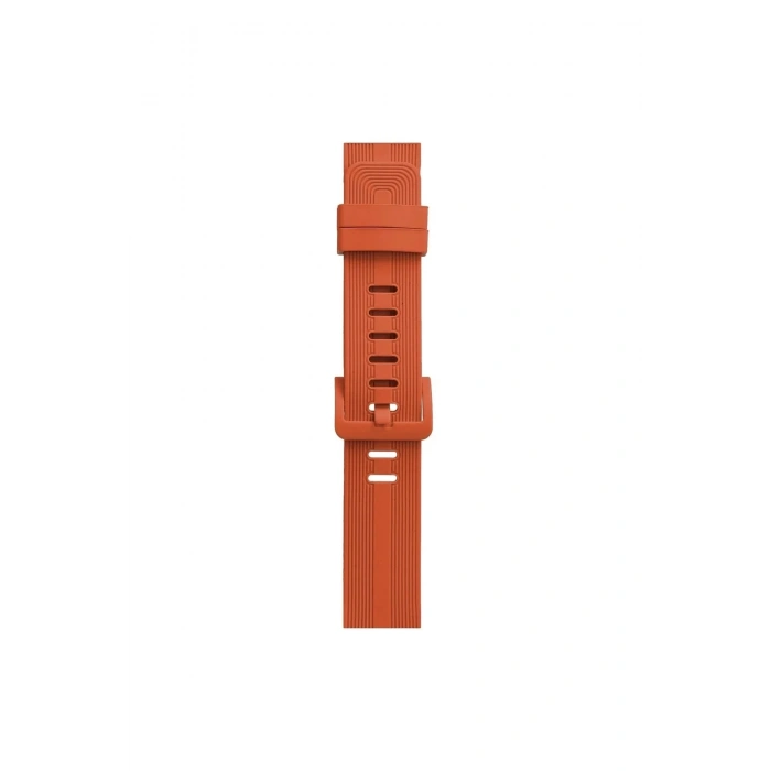 Mey İthalat®   Watch 38mm KR408 Çizgili Silikon Kordon - Turuncu