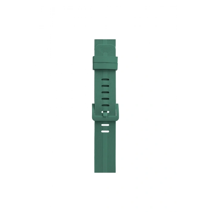Mey İthalat®   Watch 38mm KR408 Çizgili Silikon Kordon - Yeşil