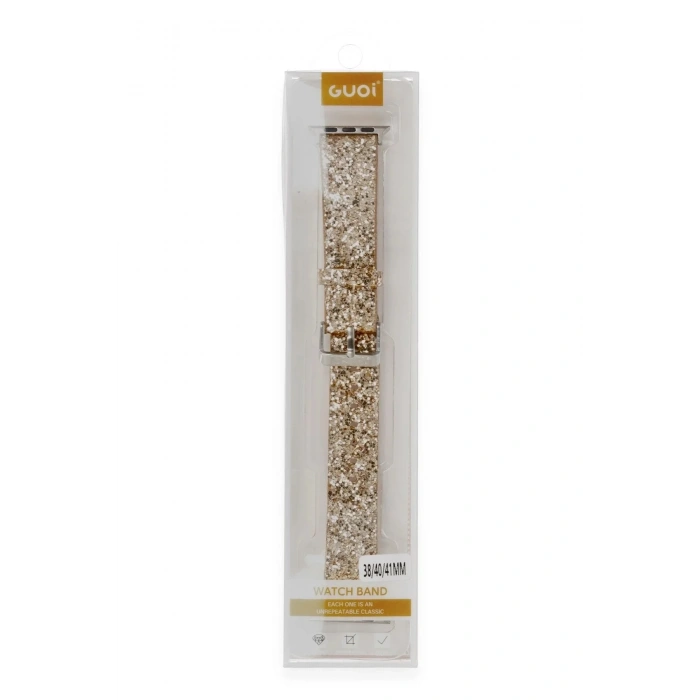 Mey İthalat®   Watch 38mm Starry Taşlı Kordon - Gold