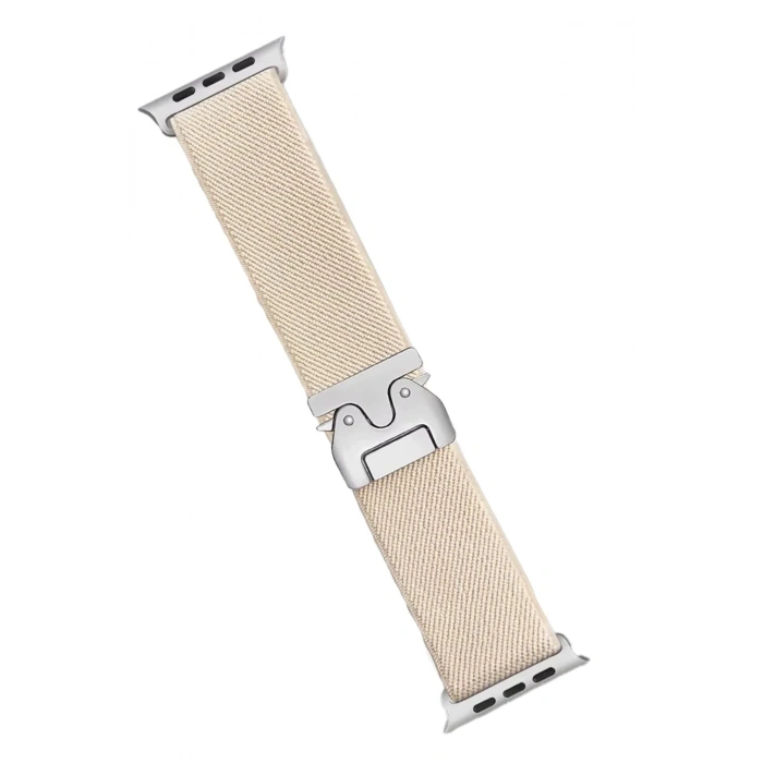 Mey İthalat®   Watch 42mm Forest Kumaş Kordon - Krem