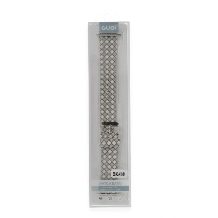 Mey İthalat®   Watch 42mm Karo Motif Kordon - Lila