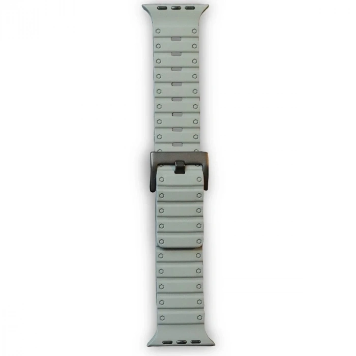 Mey İthalat®   Watch 42mm Magnus Mıknatıslı Silikon Kordon - Gri