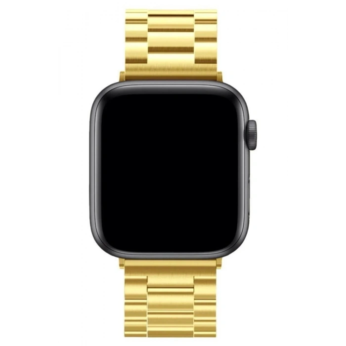 Mey İthalat®   Watch 42mm Metal Baklalı Kordon - Gold