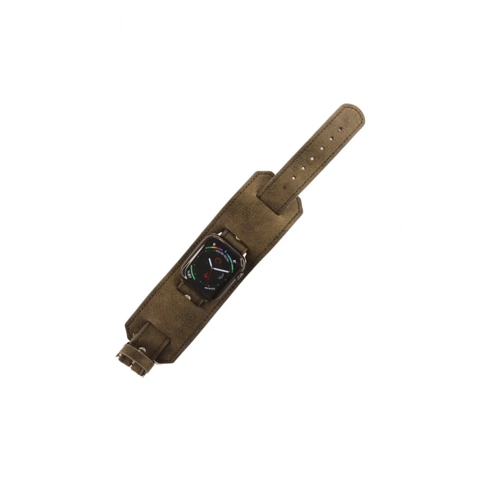 Mey İthalat®   Watch 42mm NL17 Deri Kordon - Kahverengi