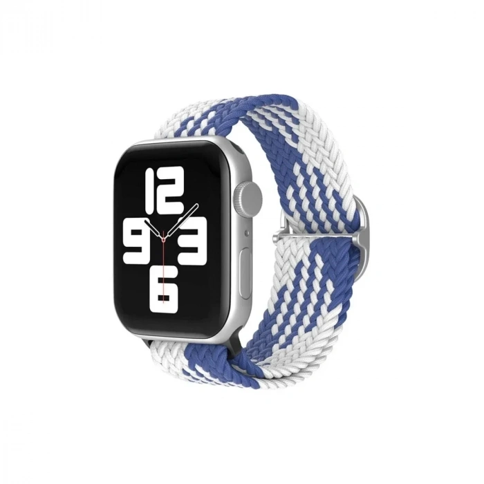 Mey İthalat®   Watch 42mm Star Kordon - Mavi-Beyaz