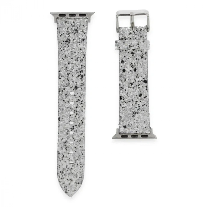Mey İthalat®   Watch 42mm Starry Taşlı Kordon - Gümüş