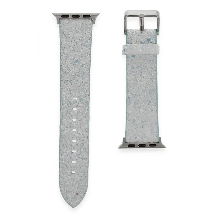 Mey İthalat®   Watch 42mm Starry Taşlı Kordon - Mavi