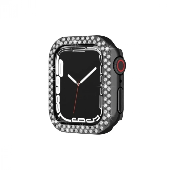 Mey İthalat®   Watch 42mm Taşlı Kasa - Siyah