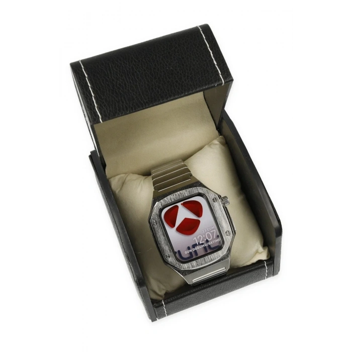 Mey İthalat®   Watch 45mm KR409 Metal Kordon - Gümüş