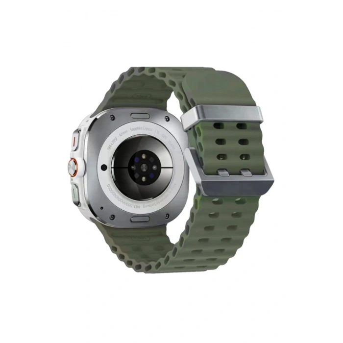 Mey İthalat®  Watch 7 Ultra KR417 Rug Silikon Kordon - Koyu Yeşil