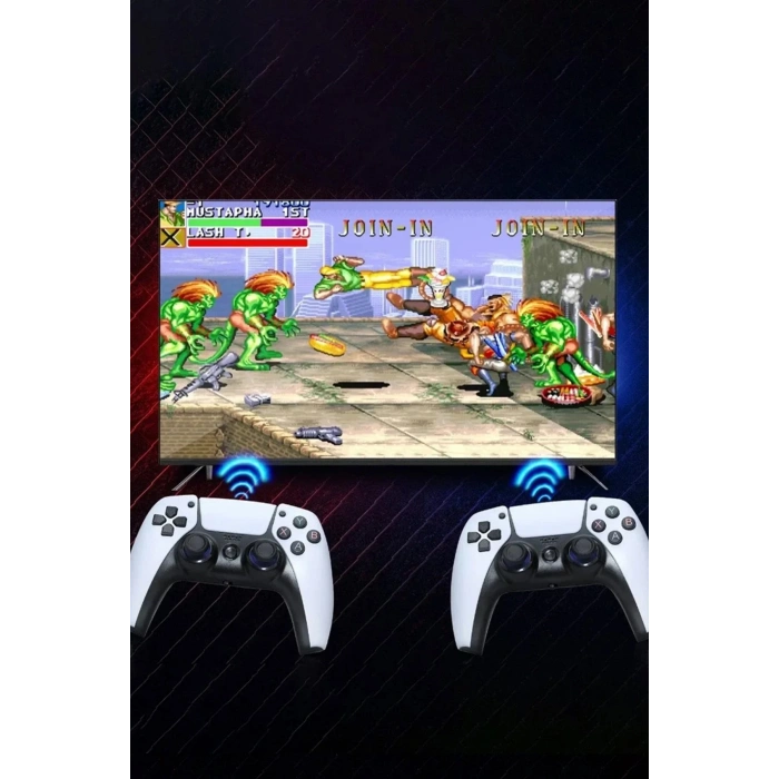 Mey İthalat®  Y5 64GB Android Dual Pad 4K Game Stick - Beyaz