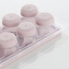 BiiShe® 12li Kapaklı Yapışmaz Silikon Tabanlı Plastik Küp Buz Kalıbı
