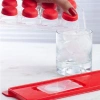 BiiShe® 12li Kapaklı Yapışmaz Silikon Tabanlı Plastik Küp Buz Kalıbı