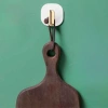 BiiShe® 2li Yapışkanlı Retro Askılık Dolap Kapak Kulpu Beyaz