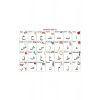 BiiShe® 70x100 cm Statik Kağıt Elif-Ba Öğrenme Tahtası