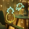 BiiShe® Dekoratif Ananaslı Neon Led Masa Ve Gece Lambası Hediyelik Lamba