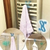 BiiShe® Hang it Pratik Kolay Taşımabilir Havlupan 2 Kancalı Banyo Askısı