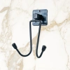 BiiShe® Kendiliğinden Yapışkanlı Siyah Paslanmaz Metal Bornoz ve Havlu Askılığı