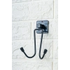 BiiShe® Kendiliğinden Yapışkanlı Siyah Paslanmaz Metal Bornoz ve Havlu Askılığı