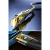 BiiShe® Led Işık Uçlu Sağlam İp Kablolu USB to Lightning Hızlı Şarj Kablosu