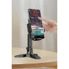 BiiShe® Masaüstü Telefon Standı 360 Derece Dönebilen Başlıklı Ayaklı Telefon Tripodu