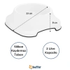 BiiShe® Silikon Kaydırmaz Taban Plastik Kedi ve Köpek Mama ve Su Kabı 2 L