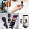 BiiShe® Type C Uyumlu İphone Dönüştürücülü Kablosuz Yaka Mikrofonu Android ve İphone Uyumlu Mini Mikrofon