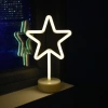 BiiShe® Yıldız Tasarımlı Neon Led Masa Ve Gece Lambası Dekoratif Işık