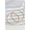Mey İthalat® 316L Çelik Gold Renk 70 mm Kadın Halka Küpe