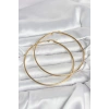 Mey İthalat® 316L Çelik Gold Renk 80 mm Kadın Halka Küpe